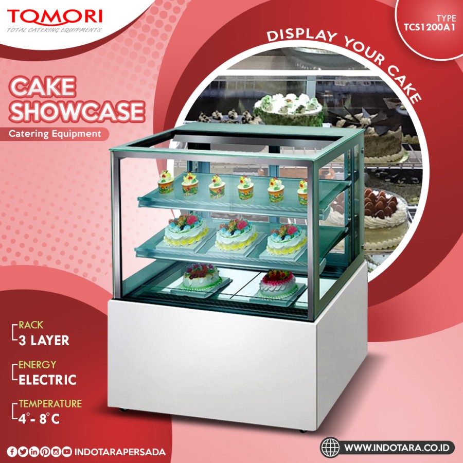 TOMORI Cake Showcase TCSW-1200A1