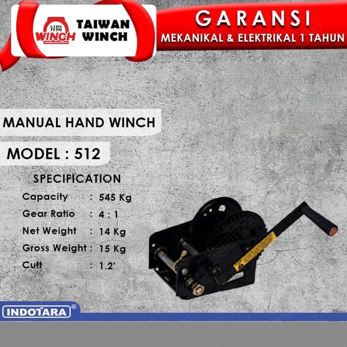 Taiwan Winch Manual Hand Winch 512