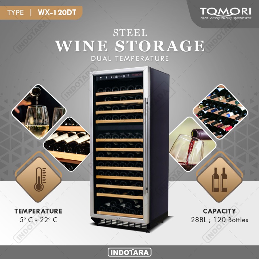 Wine Cooler | Tomori Wine Storage Steel WX-120DT