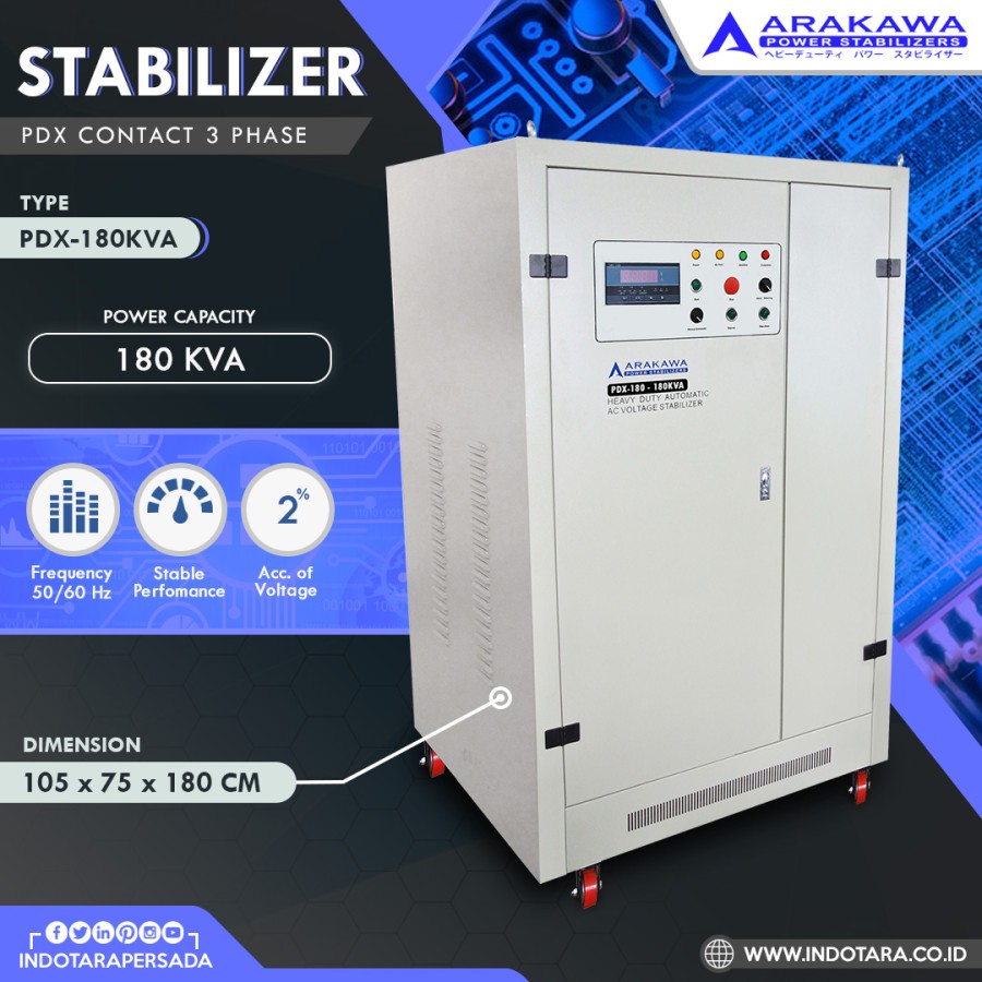 STABILIZER ARAKAWA PDX 3 PHASE PDX180KVA