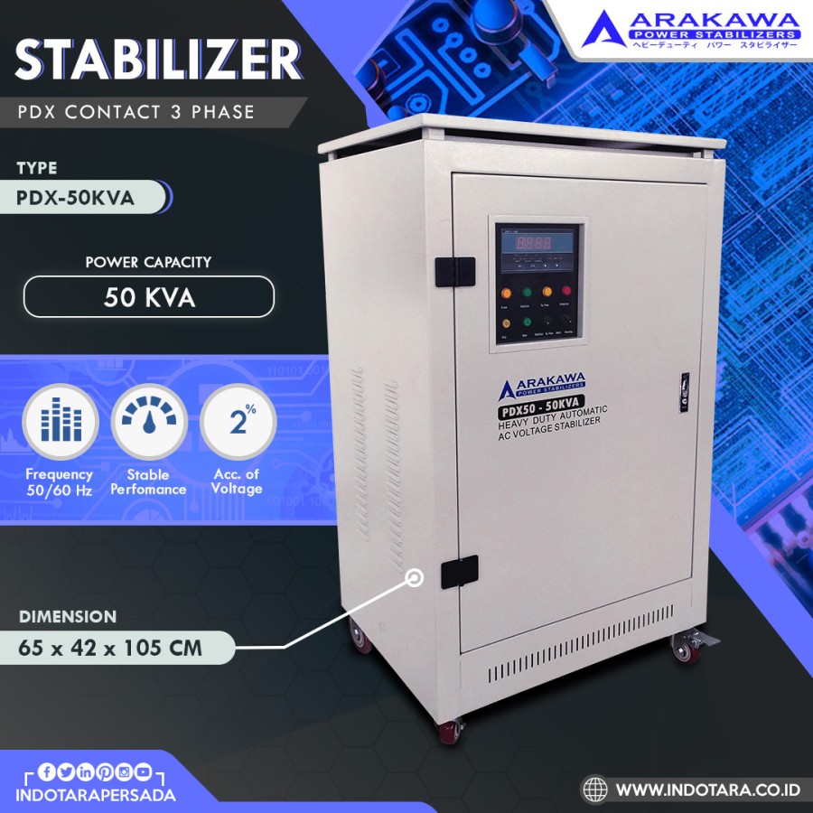 STABILIZER ARAKAWA PDX 3 PHASE PDX50KVA