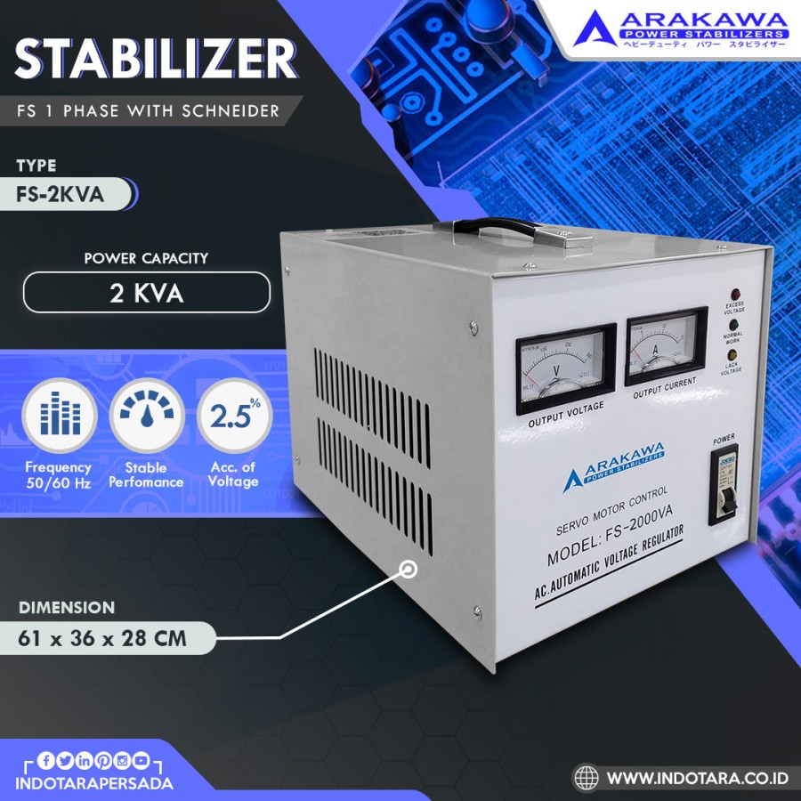 STABILIZER ARAKAWA FS 1 PHASE FS-2KVA