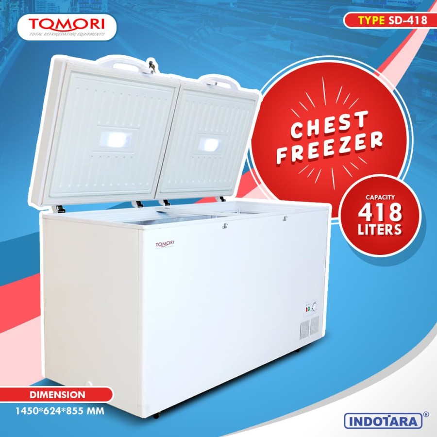 TOMORI SOLID DOOR CHEST FREEZER SD-418