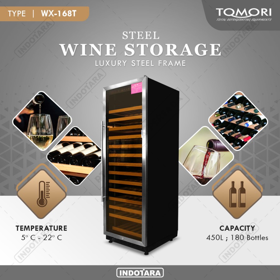 Wine Cooler | Tomori Wine Storage Steel WX-168T