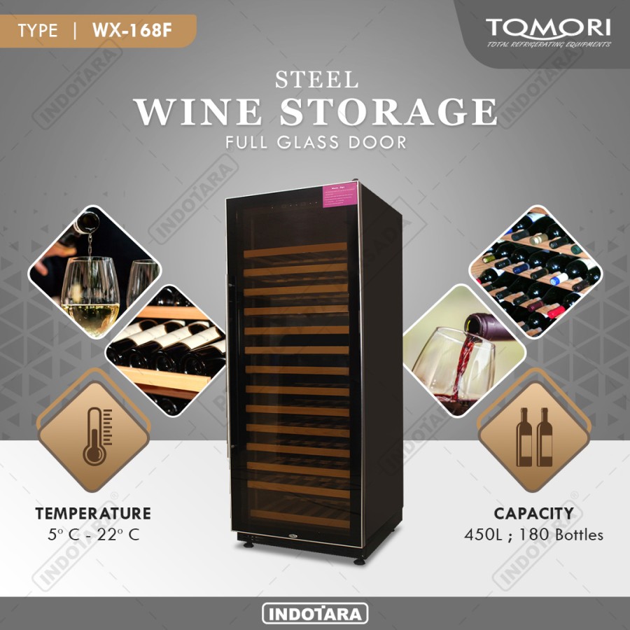 Wine Cooler | Tomori Wine Storage Steel WX-168F