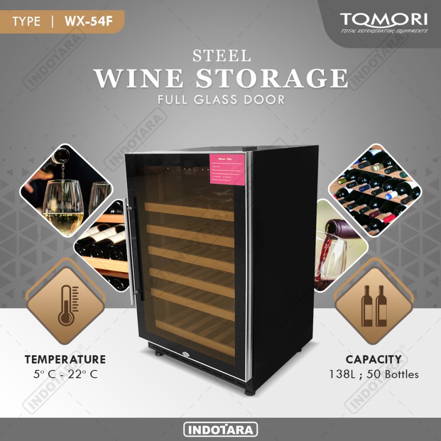 Wine Cooler | Tomori Wine Storage Steel WX-54F