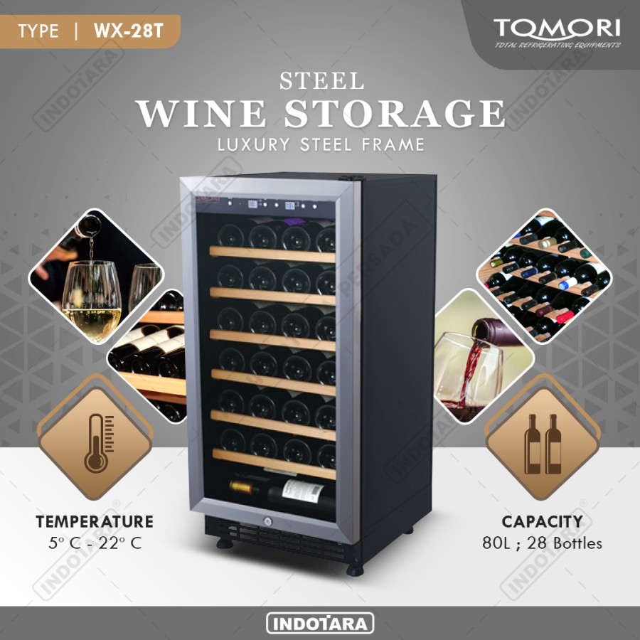 Wine Cooler | Tomori Wine Storage Steel WX-28T