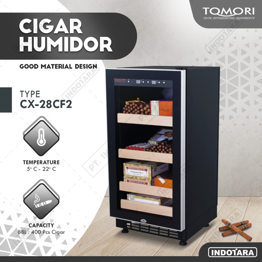 Tempat Penyimpanan Cerutu - TOMORI CIGAR HUMIDOR CX-28CF2