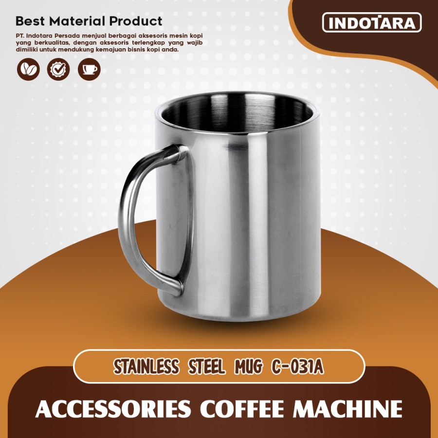 Gelas Mug Cangkir Stainless Steel - C031A