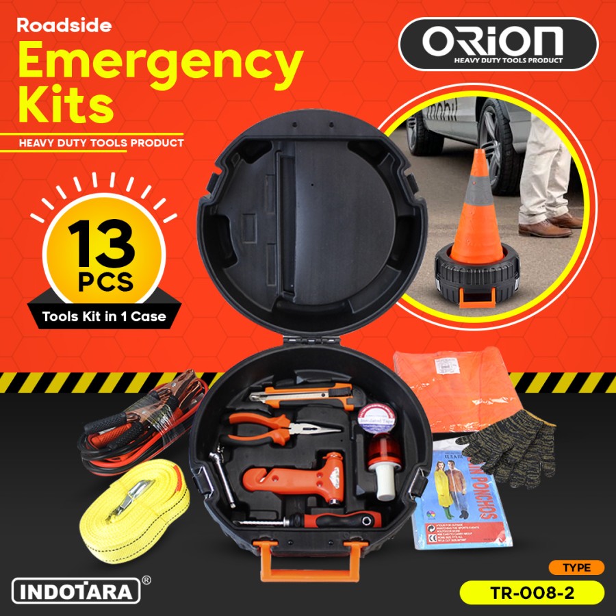 Roadside Emergency Kits / Perlengkapan Darurat 13 in 1 - Orion TR008-2