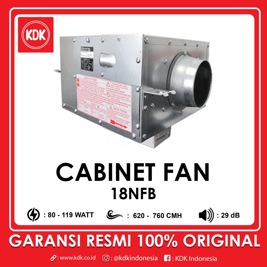 KDK 18NFB – Exhaust Cabinet Fan 20 cm/Industrial Fan/Garansi Resmi