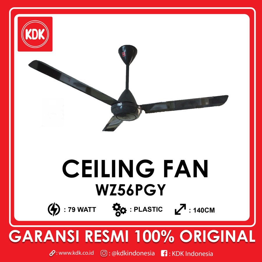 KDK WZ56GY Ceiling Fan 56 inch 5 Speed WZ-56-GY