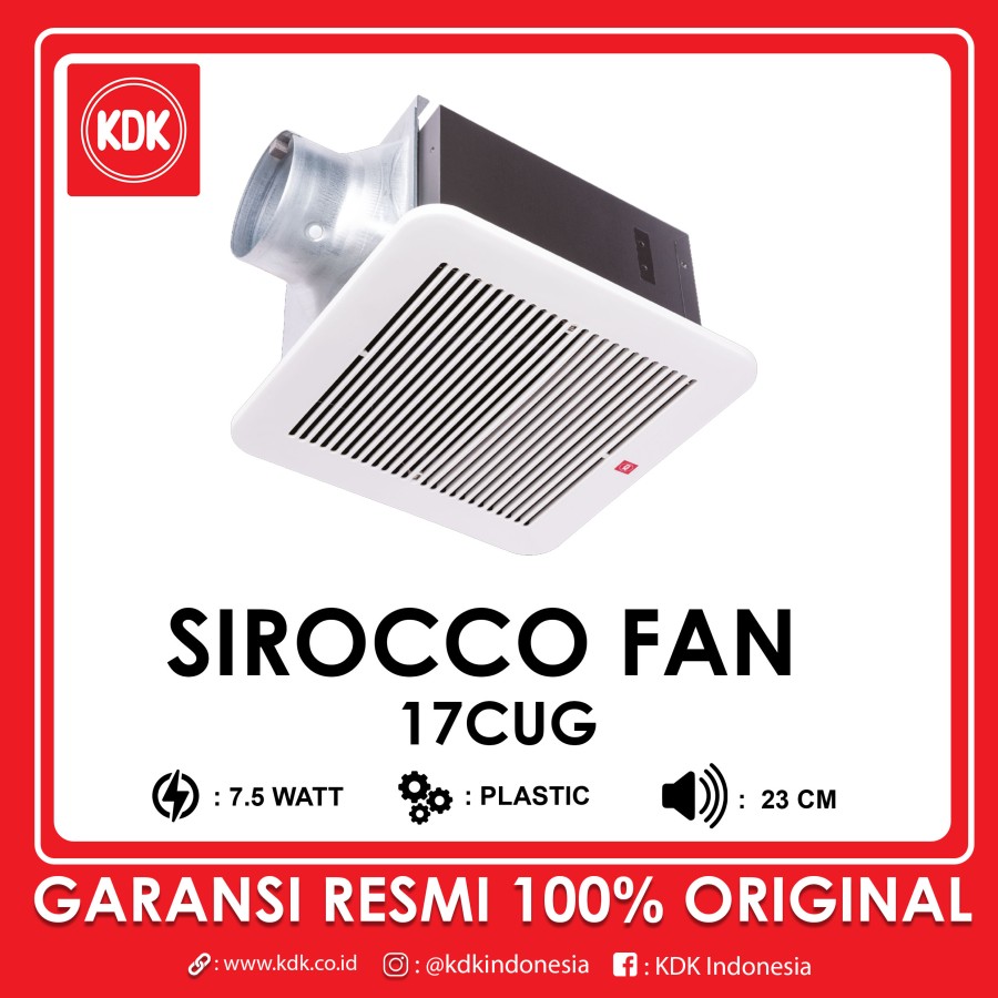 KDK 17CUG – Ceiling Exhaust Sirrocco 17cm