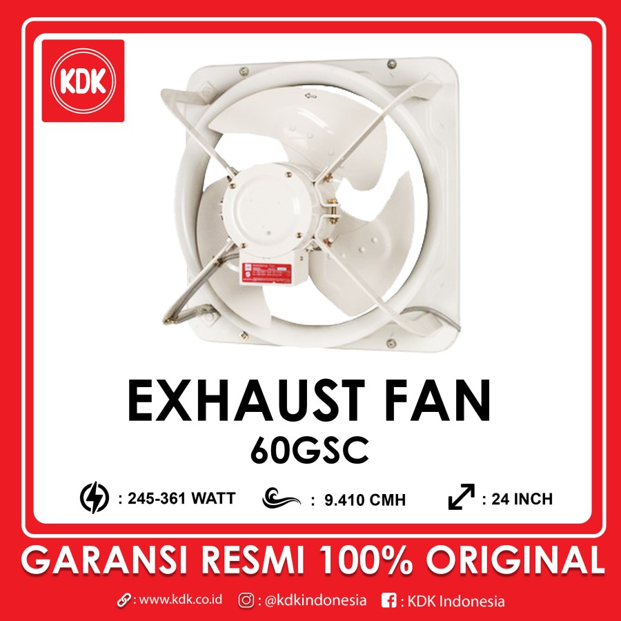 KDK 60GSC Industrial Exhaust Fan 60cm/Exhaust Industri/Garansi Resmi