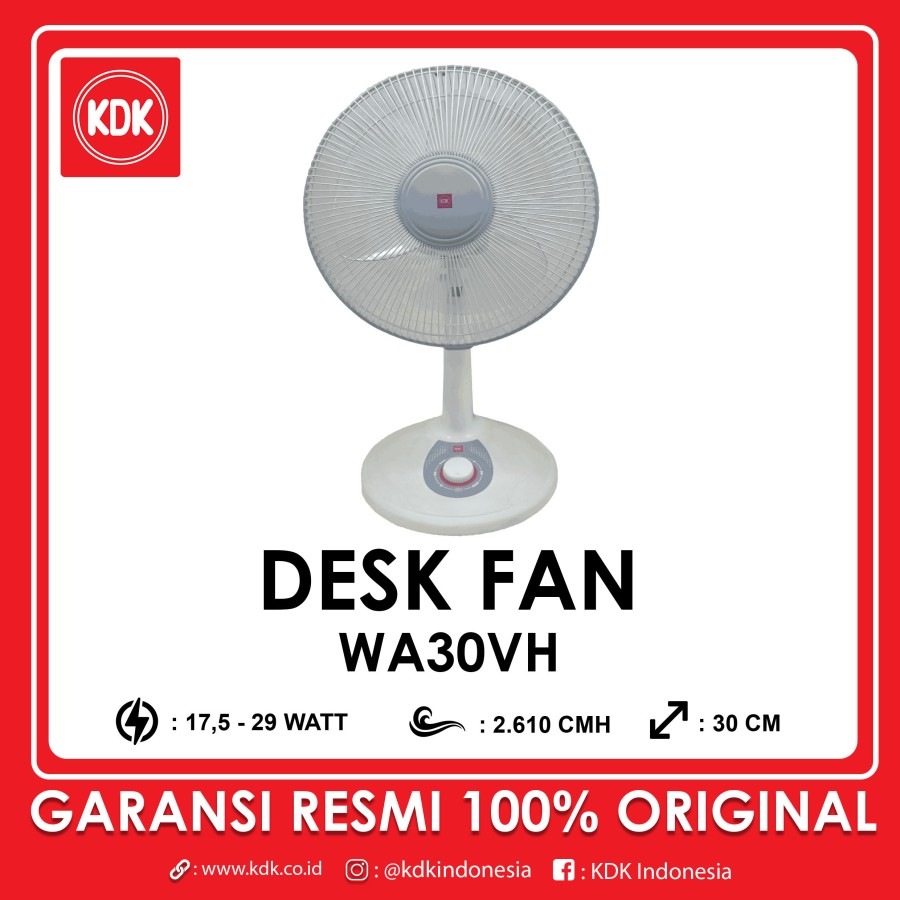 KDK WA30V – Desk Fan 12 inch