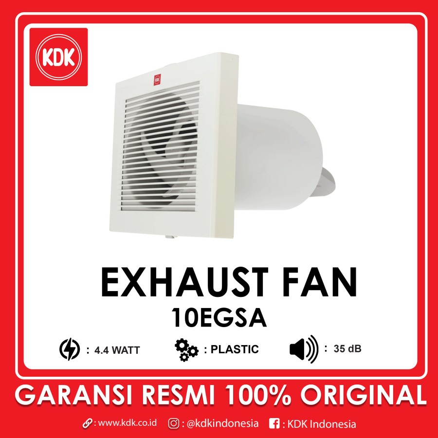 KDK Exhaust Fan Kamar Mandi 4 inch (Plafon) 10EGSA