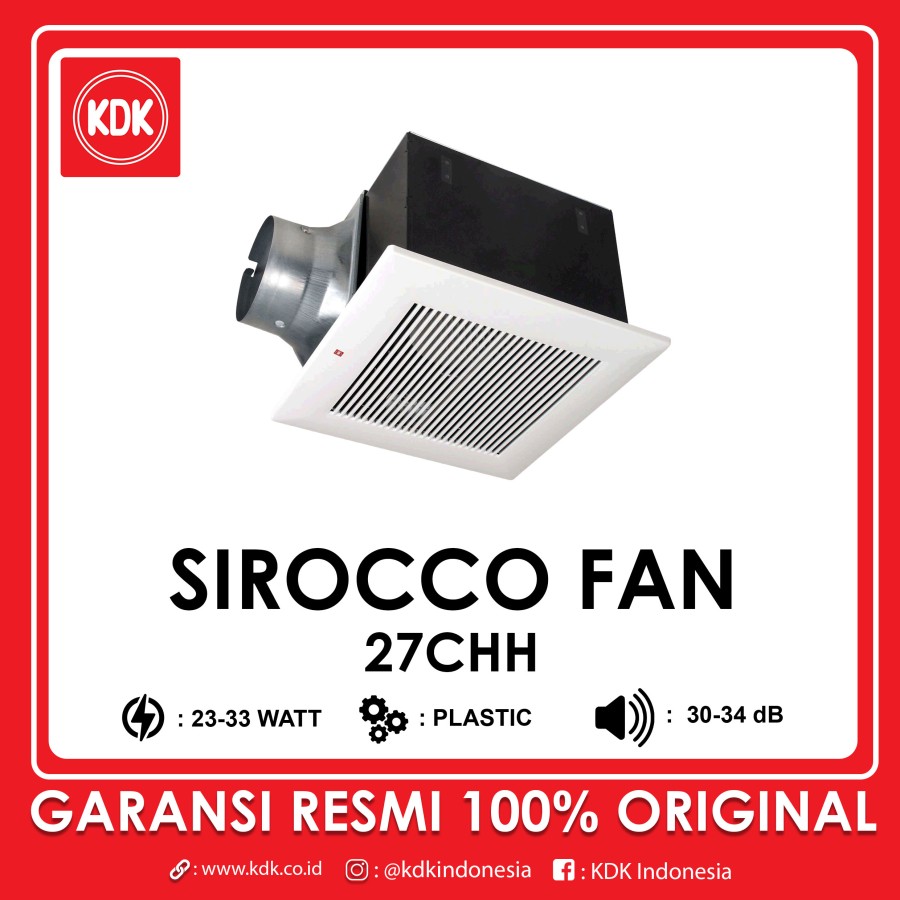 KDK 27CHH – Ceiling Exhaust Sirrocco 6 inch