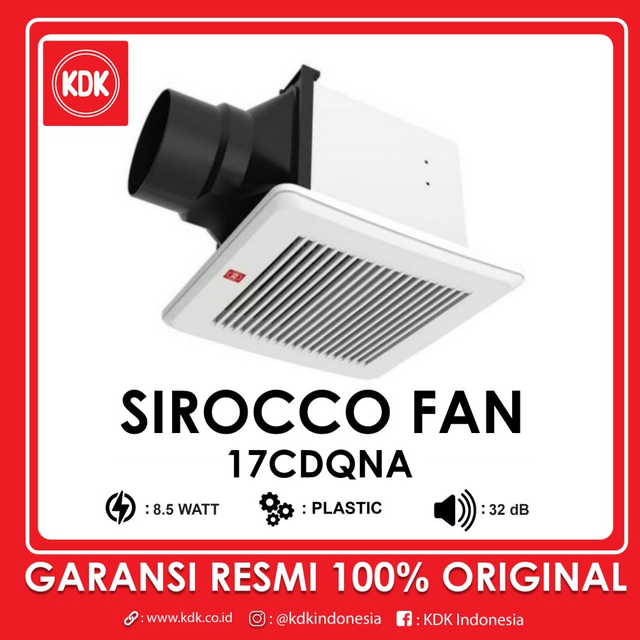 Kdk - Exhaust Ceiling Sirocco 17CDQNA ( Plafon & Cerobong )