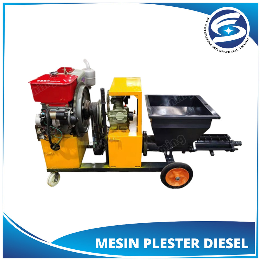 Mesin Semprot Plester Dinding Tembok Mesin Diesel Lepo Spray Plester