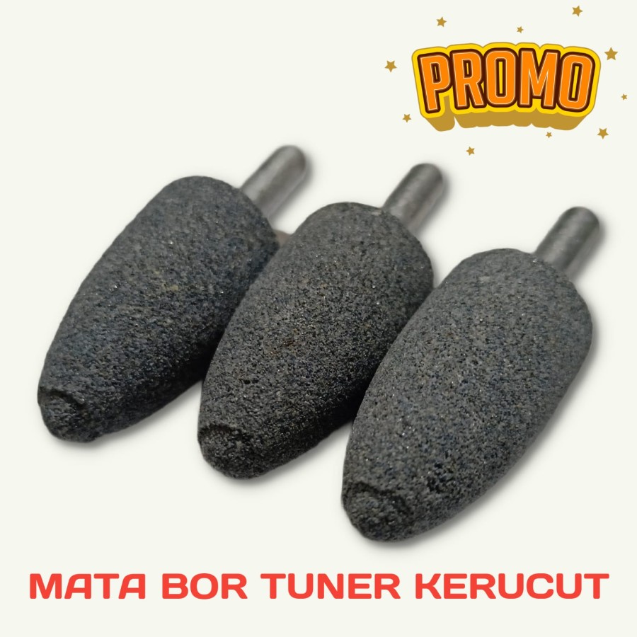 Mata Bor Asah Batu Gerinda Tuner Kerucut Batu Tuner Asah 20mm