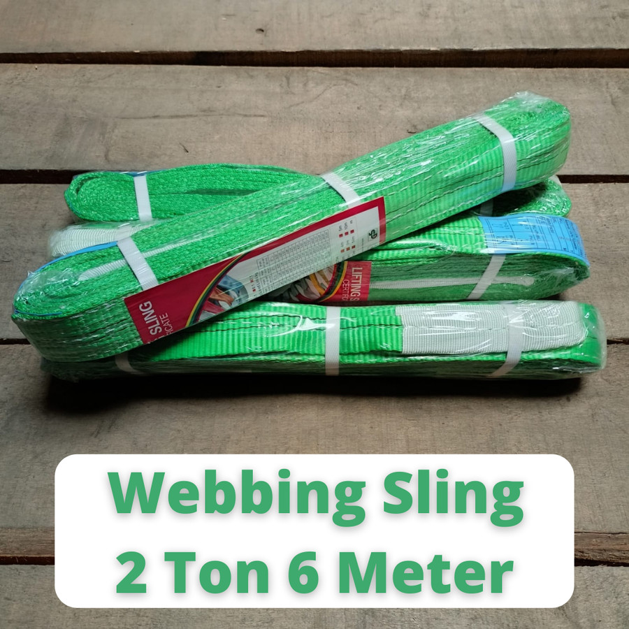 Webbing Sling 2 Ton 6 Meter Tali Angkut Angkat Barang