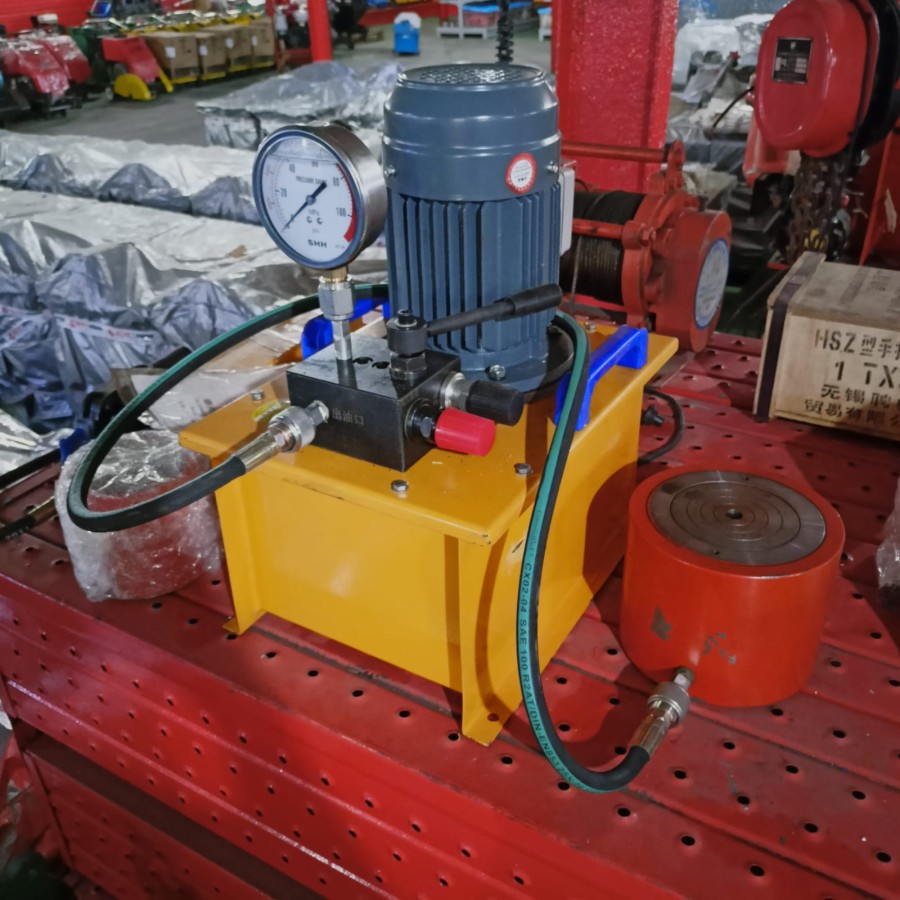 DONGKRAK HIDROLIK SILINDER ELEKTRIK 200 TON / HYDRAULIC PUMP ELECTRIC