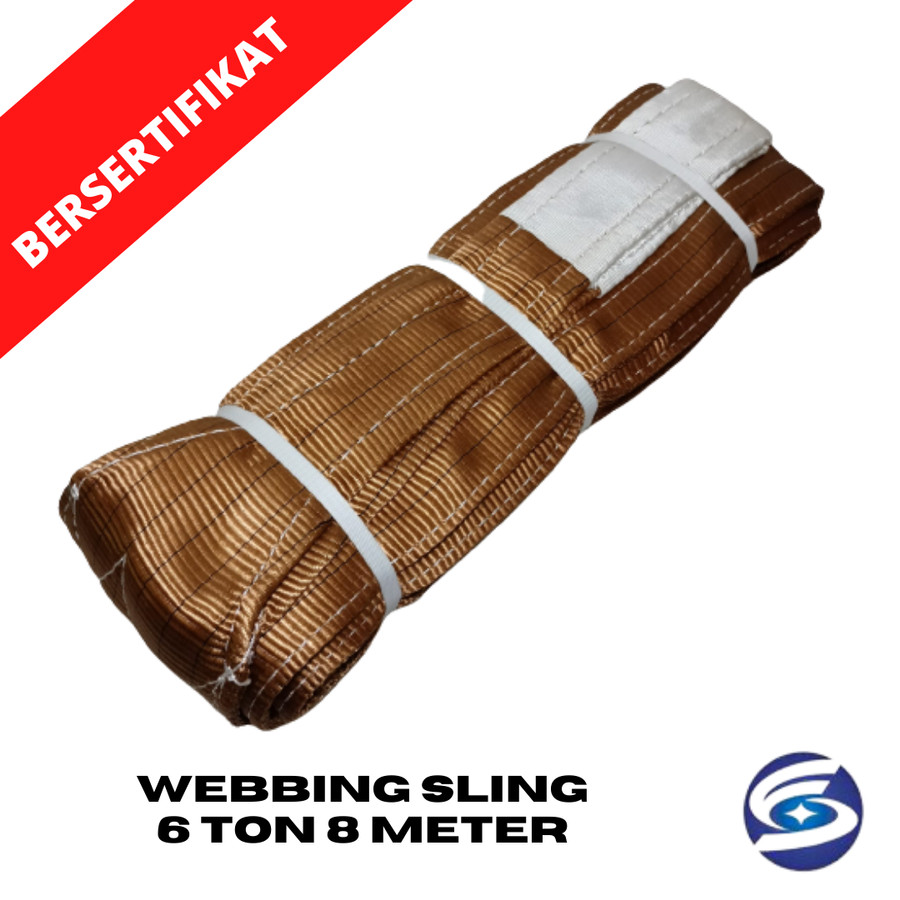 WEBBING SLING 6 TON 8 METER / TALI ANGKAT / TALI PENGANGKAT BARANG