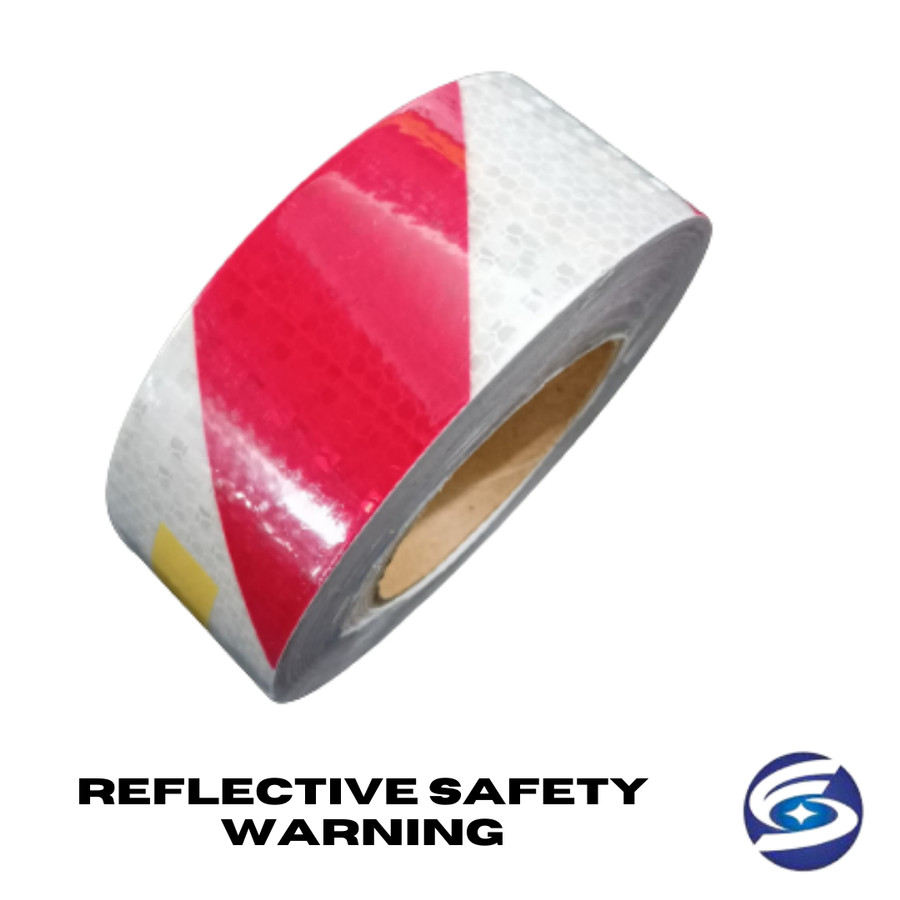 StickerScotchliteReflectiveMerahPutih/PoliceLineSafetyWarning