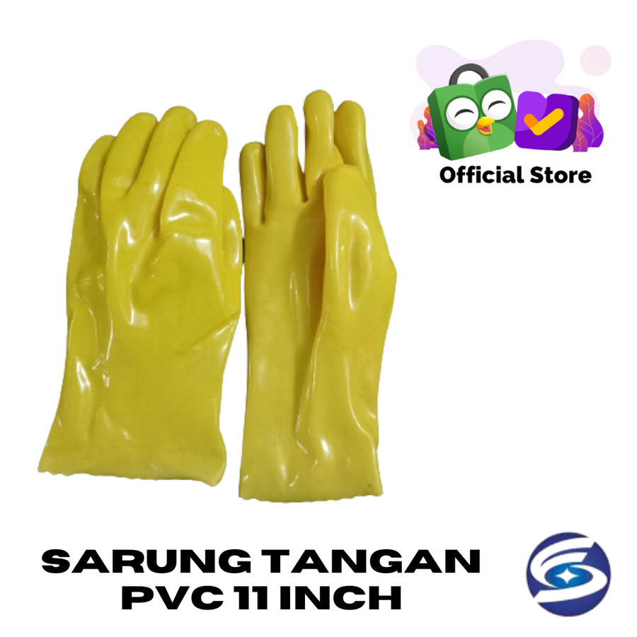 Grosir Sarung Tangan Karet PVC 11 Inch / PVC Glove