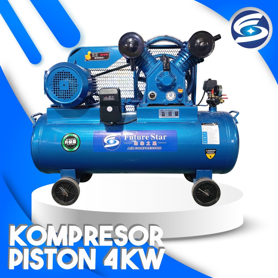 2 PISTON AIR COMPRESOR KOMPRESOR ANGIN 5HP KOMPRESOR LISTRIK V-0,67/8