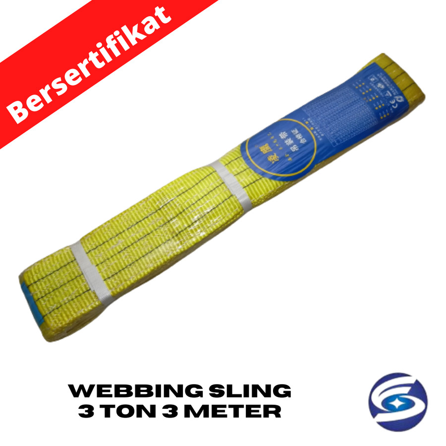 Webbing Sling 3 Ton 3 Meter / Tali Pengangkat Barang / Tali Angkut