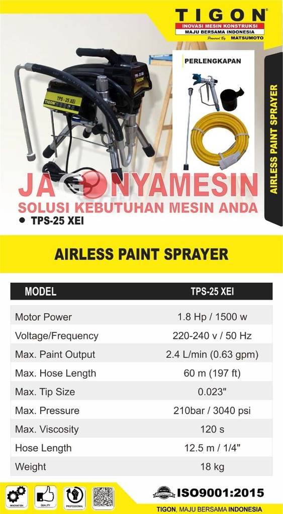 Tigon Airless Paint Sprayer TPS 25 XEi ( GARANSI RESMI )