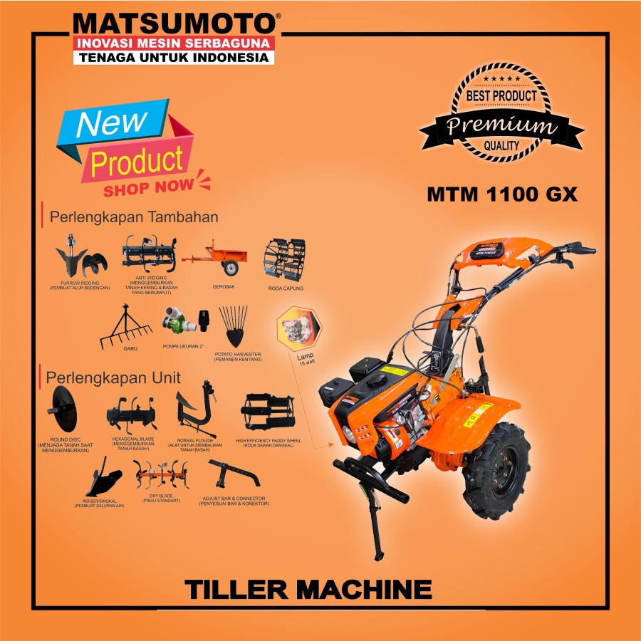 CULTIVATOR | TRAKTOR MINI MATSUMOTO MTM-1100 GX