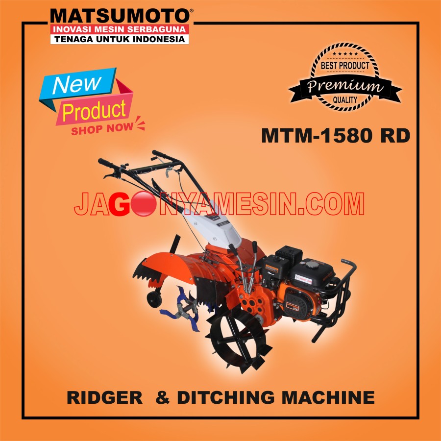 CULTIVATOR TRAKTOR MINI RIDGER MATSUMOTO MTM-1580 RD BENSIN