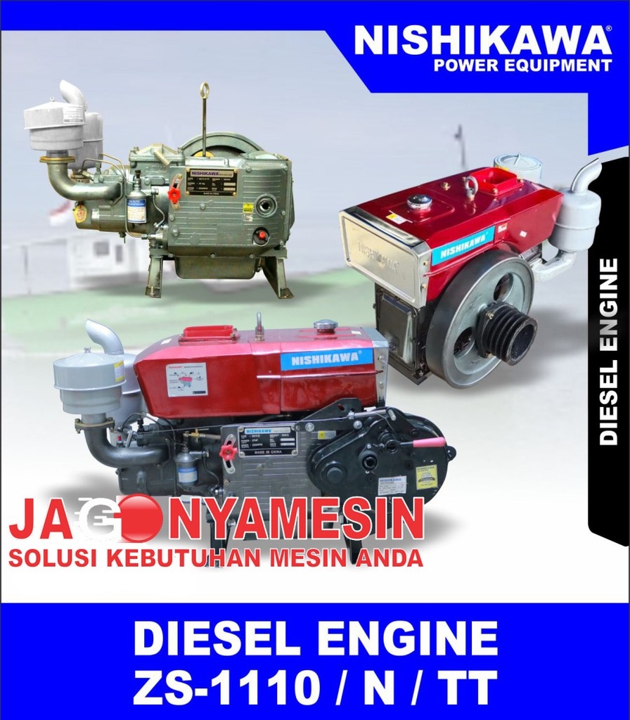 Mesin Penggerak Diesel NISHIKAWA ZS-1100 ( GARANSI RESMI )