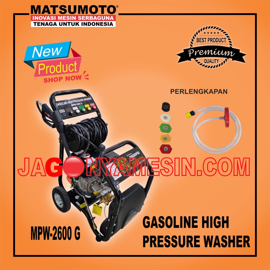 MESIN CUCI STEAM/PRESSURE WASHER/MATSUMOTO MPW 2600 G HIGH PRESSURE