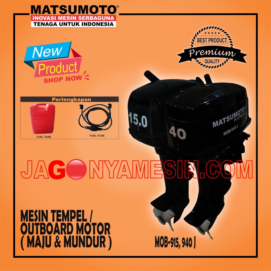 MESIN TEMPEL / OUTBOARD MOTOR 40HP MATSUMOTO (MOB 940)