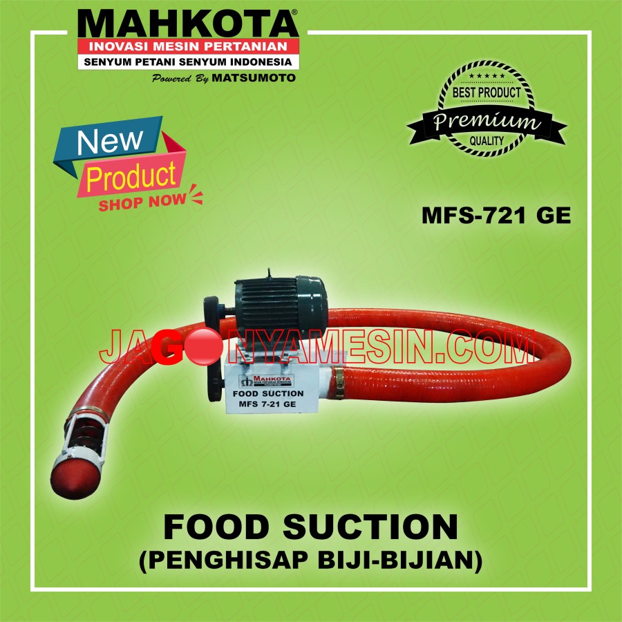 MESIN PENGHISAP BIJI BIJIAN | MAHKOTA MFS 7-21 GE W/ELEKTROMOTOR