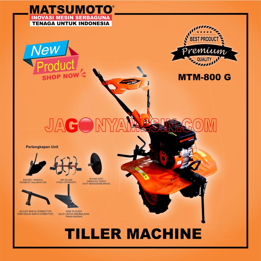 TRAKTOR MINI BAJAK TANAH KERING CULTIVATOR MTM-800G ( GARANSI RESMI )