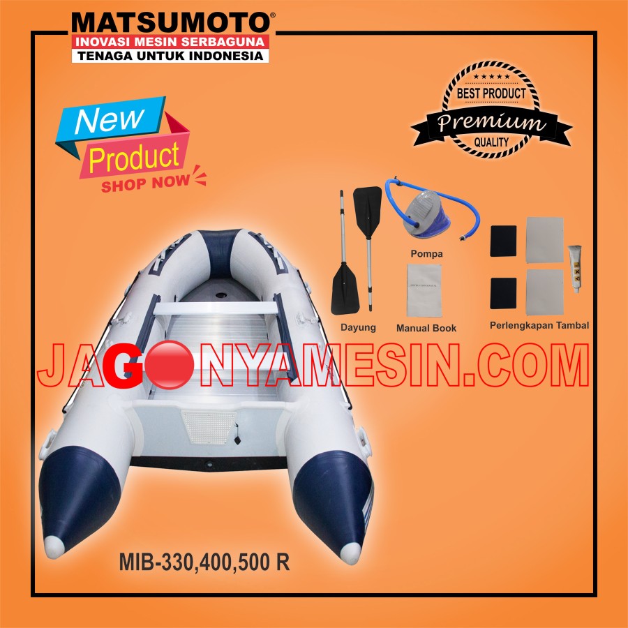 PERAHU KARET 9 ORG SIZE 5 X 2 M | INFLATABLE BOAT MATSUMOTO MIB-500 R