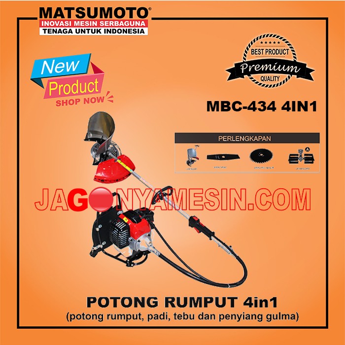 Mesin potong rumput/padi/ tebu/penyiang gulma Matsumoto MBC-434 (4in1)