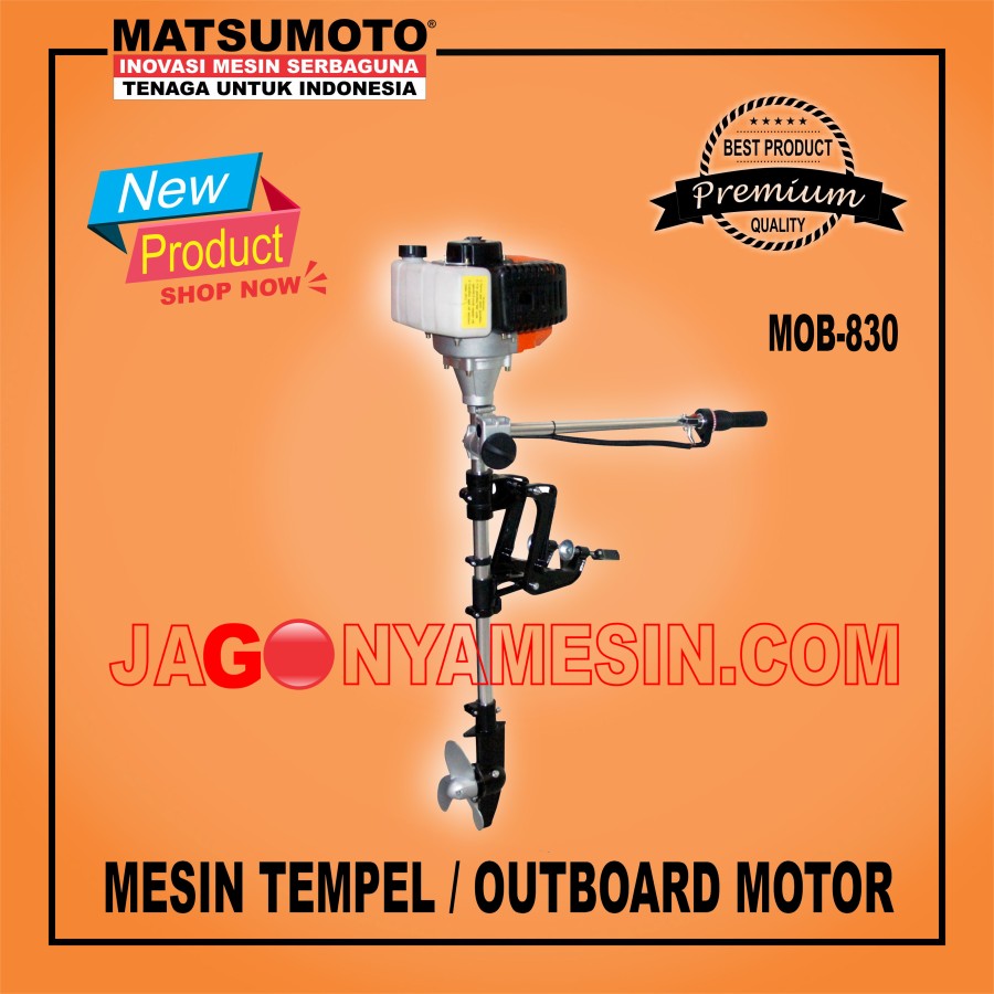 MESIN TEMPEL / OUTBOARD MOTOR 3 HP MATSUMOTO (MOB-830G)