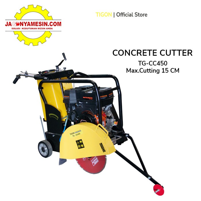 TIGON MESIN CONCRTE CUTTER TG-CC450 POTONG ASPAL DAN BETON