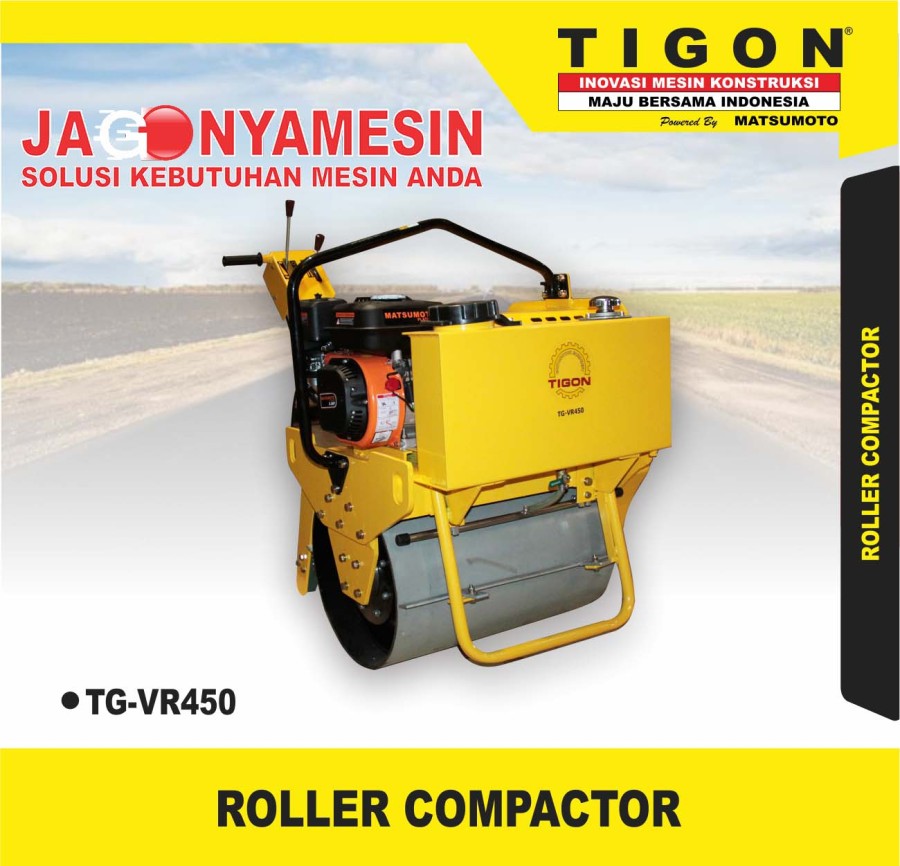 BABY ROLLER ROLLER SINGLE DRUM TIGON TG-VR450 | GARANSI RESMI