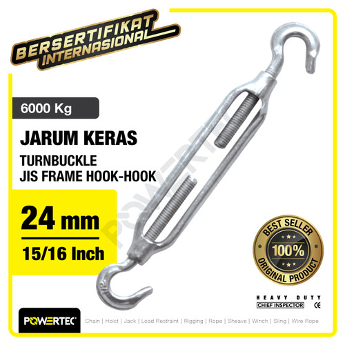 Turnbuckle / Jarum Keras JIS Hook & Hook M24 Span Skrup POWERTEC