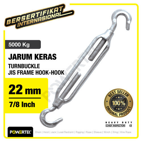 Turnbuckle / Jarum Keras JIS Hook & Hook M22 Span Skrup POWERTEC