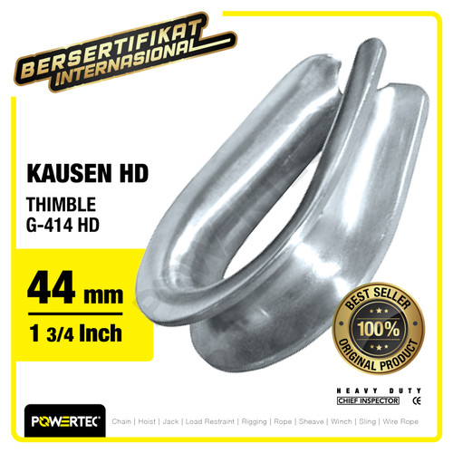 Thimble Wire Rope Kausen Sling G-414 HD 44mm - 1-3/4" POWERTEC