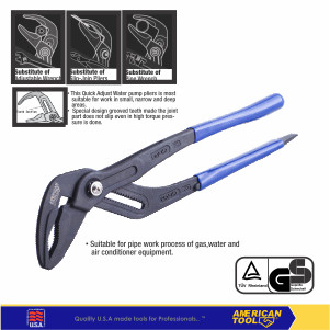 Tang Burung / Quick Adjust Water Pump Pliers American Tool 8958325