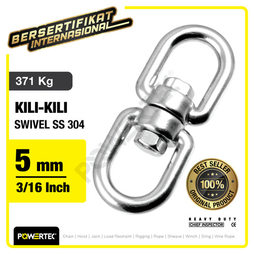 Swivel SS 304 / Kili kili 5mm - 3/16" POWERTEC