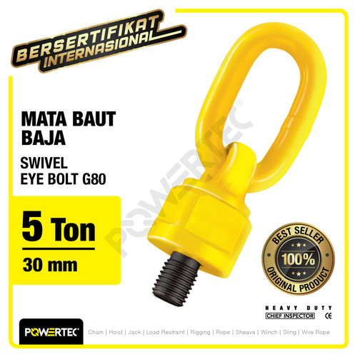 Swivel Eye Bolt / Mata Baut M30 - 5 Ton POWERTEC